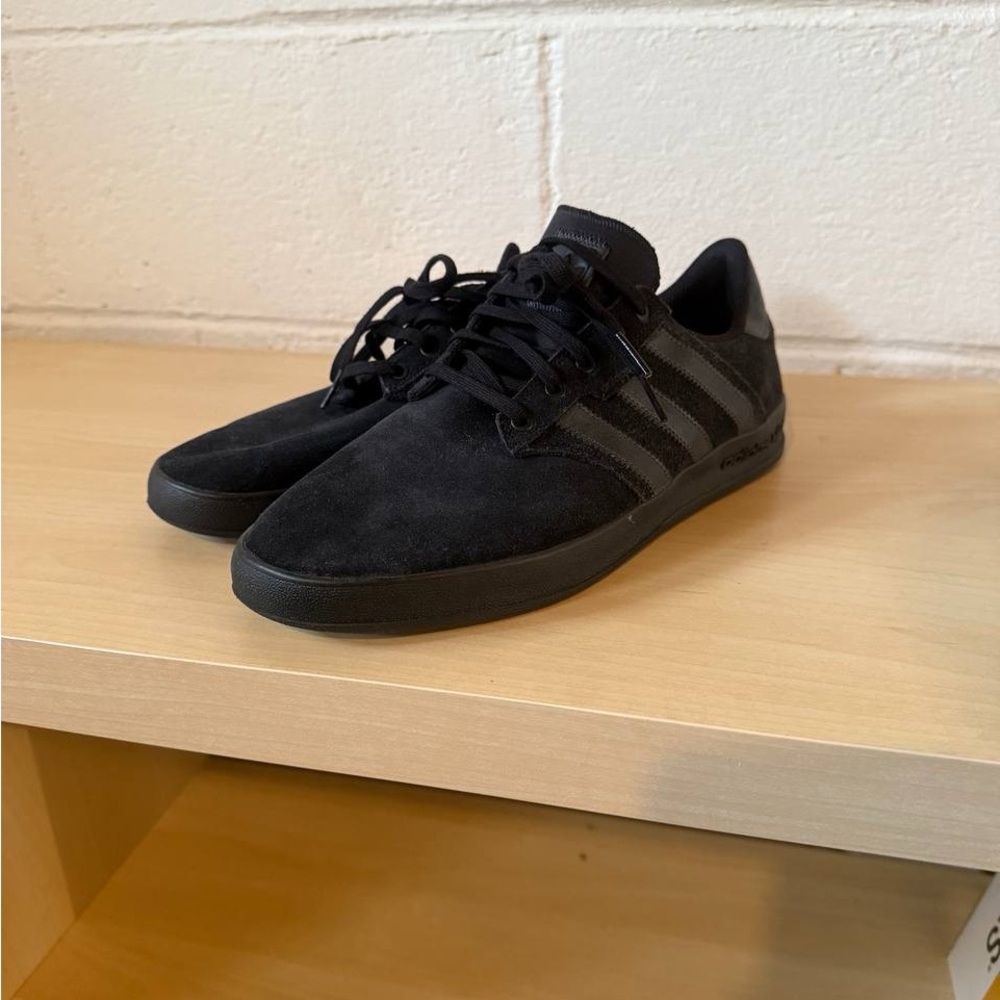 Adidas Men's Black Suede Sneakers